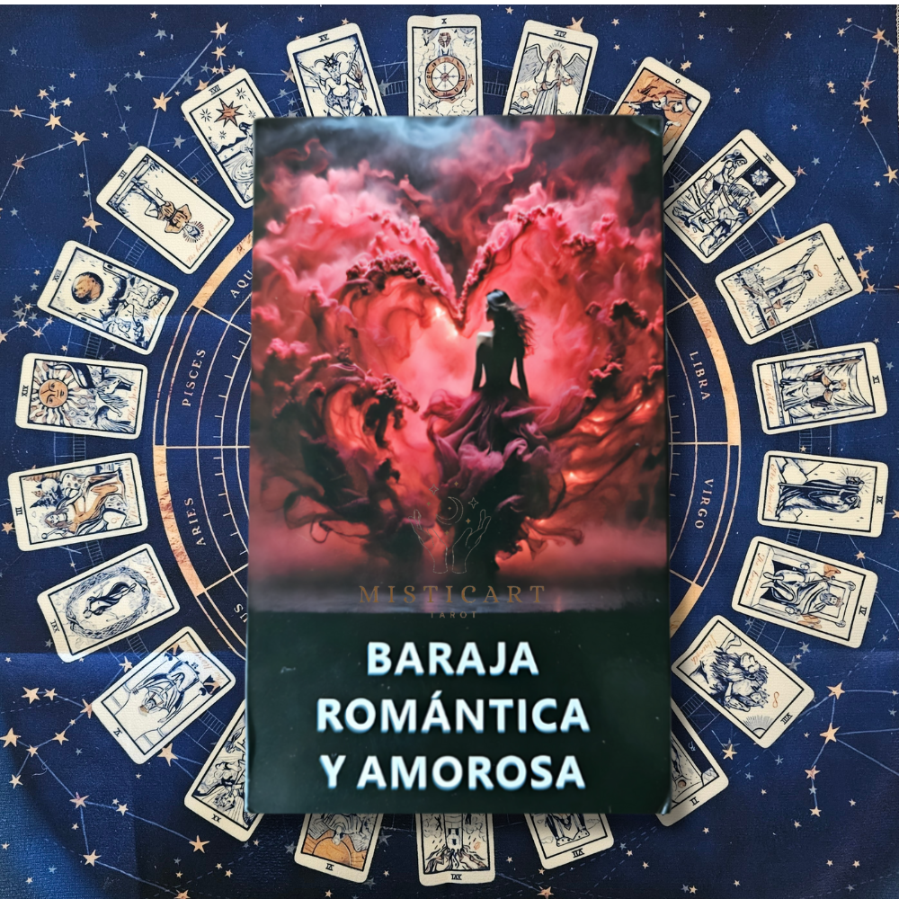 Cartas del Tarot mensajes del universo Español + Guia dijital + Pulsera 7 nudos + Mantel tarot 50x50cm.